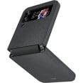 thumbnail image 1 of for Samsung Galaxy Z Flip 4 Case (2022) with Hinge Protection, Sandstone Texture, Hard PC + Soft TPU Hybrid Protective Case for Galaxy Z Flip4 5G - Black/Dark Grey, 1 of 7