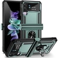 thumbnail image 1 of for Samsung Galaxy Z Flip 4 Case, Galaxy Z Flip 3 Case with Hinge Protection and 360°Rotate Ring Magnetic Kickstand Heavy Duty Protective Case for Samsung Galaxy Z Flip 3/4 Phone (MintGreen), 1 of 15