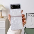 thumbnail image 1 of Samsung Galaxy Z Flip 4 Case for Girls Women,Luxury Cute Glitter Crystal Pearl TPU Bumper,Slim Soft Shockproof Bling Lightweight Protective Phone Case for Samsung Galaxy Z Flip 4 - White, 1 of 6