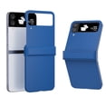thumbnail image 1 of for Samsung Galaxy Z Flip 4 Case with Hinge Protection, Carbon Fiber Texture Slim Shockproof Durable Anti-Scratch Hard PC Protective Phone Cover Case for Samsung Galaxy Z Flip 4, Blue, 1 of 6