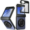 thumbnail image 1 of for Samsung Galaxy Z Flip 4 Case , Hinge Protection Case with Front Screen Protector 360°Ring Magnetic Kickstand Protective Shockproof Case for Samsung Galaxy Z Flip 4,Blue, 1 of 12