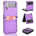 thumbnail image 1 of for Samsung Galaxy Z Flip 4 Case Luxury PU Leather Diamond Patterned Wallet Cover, Protective Phone Case Card Slots Pocket Comprehensive Protection Case for Samsung Galaxy Z Flip 4,Purple, 1 of 8