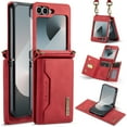 thumbnail image 1 of for Samsung Galaxy Z Flip 4 Case Wallet, 2 in 1 Detachable Magnetic Card Holder PU Leather Kickstand Case [Card Cash Slot] [Wireless Charging] Shockproof Cover For Samsung Galaxy Z Flip 4,Red, 1 of 12