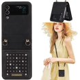 thumbnail image 1 of for Samsung Galaxy Z Flip 4 Crossbody Wallet Case for Women, Bling Glitter PU Leather Phone Case with Card Holder Cover for Samsung Galaxy Z Flip 4 SZ Black, 1 of 18