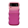 thumbnail image 1 of for Samsung Galaxy Z Flip 4 Soft Silicone Case, Gradient Color Curly Wave Frame Shockproof Anti-Scratch Protective Flexible Soft Rubber TPU Phone Cover for Samsung Galaxy Z Flip 4, Pink/Rose, 1 of 8