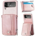 thumbnail image 1 of for Samsung Galaxy Z Flip 4 Wallet Case, Cute Luxury Business Leather Card Slot Case Card Package Hard PC Bumper Anti-Fall Protector for Galaxy Z Flip 4 5G 2022 Women Men, 1 of 14