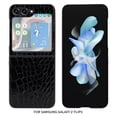 thumbnail image 1 of for Samsung Galaxy Z Flip 5 5G Case, Galaxy Z Flip 5 Leather Case, PU Leather + Hard PC Shell Ultra Thin Slim Durable Protective Phone Case Cover for Samsung Galaxy Z Flip5 5G 2023, Crocodile Print, 1 of 8