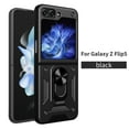 thumbnail image 1 of for Samsung Galaxy Z Flip 5 5G Case, with Ring Kickstand and Camera Protection,Heavy Duty Protective Shockproof Protective Rubber PC Phone Back Cover for Samsung Galaxy Z Flip 5, Black, 1 of 10