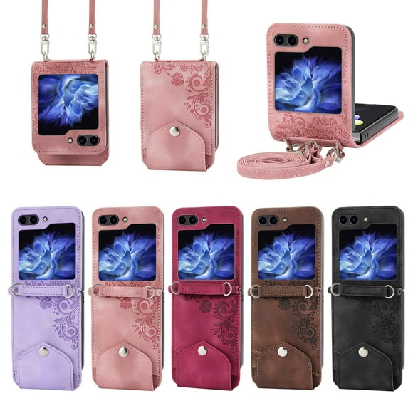 For Samsung Galaxy Z Flip 5 5G Z Flip 4 Z Flip3 High Quality Leather Phone Case Shockproof Protection For Samsung Galaxy Z Flip 5 Z Flip 4 Portable Fashion Mobile Phone Case Premium Leather Design