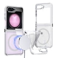 thumbnail image 1 of for Samsung Galaxy Z Flip 5 Case, Compatible with MagSafe, Military-Grade Protection, Yellowing Resistant, Scratch-Resistant Back, Magnetic Hybrid Hard PC+Soft TPU Phone Case,White, 1 of 6