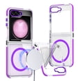 thumbnail image 1 of for Samsung Galaxy Z Flip 5 Case, Compatible with MagSafe, Military-Grade Protection, Yellowing Resistant, Scratch-Resistant Back, Magnetic Hybrid Hard PC+Soft TPU Phone Case,Purple, 1 of 6