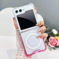 thumbnail image 1 of for Samsung Galaxy Z Flip 5 Case Crystal Gradient Clear Luxury Elegant Magnetic Case [Support for Magsafe] Camera Protector Soft TPU Shockproof Protective Galaxy Z Flip 5 Case -Pink, 1 of 12