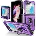 thumbnail image 1 of for Samsung Galaxy Z Flip 5 Case with Hinge Protection & Back Screen Protector,Samsung Z Flip 5 Full Cover Slim Phone Protection for Samsung Z Flip 5 5G(2023) (Purple), 1 of 13