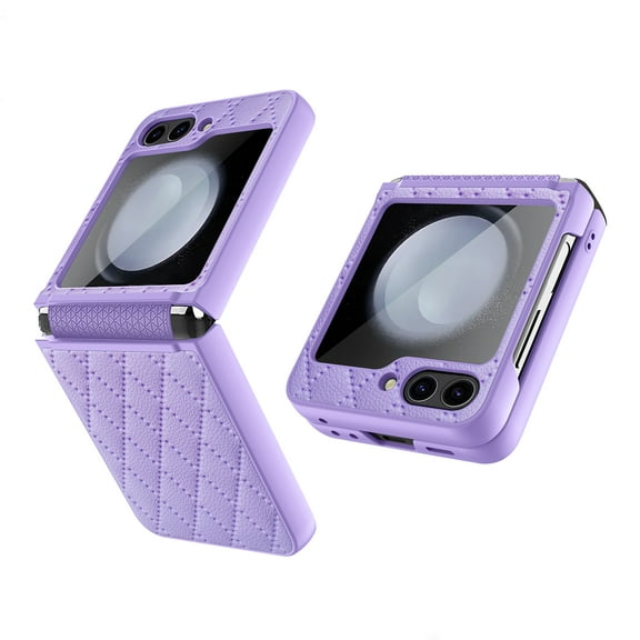 Samsung Galaxy Z Flip 5 Case with Hinge Protection, Full Protective Slim Cover Protective Body (PC) with Hinge Protector (TPU), Compatible with Samsung Galaxy Z Flip 5 5G, Purple