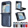thumbnail image 1 of for Samsung Galaxy Z Flip 5 Case Luxury PU Leather Diamond Patterned Wallet Cover, Protective Phone Case Card Slots Pocket Comprehensive Protection Case for Samsung Galaxy Z Flip 5,Blue, 1 of 13