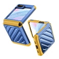 thumbnail image 1 of for Samsung Galaxy Z Flip 5 Case: Military Grade Protection Shockproof Cell Phone Hard PC + TPU Rubber Cover Protective Rugged Drop Proof Anti Scratch Armor Case For Samsung Galaxy Z Flip5, Blue, 1 of 5