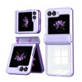 thumbnail image 1 of for Samsung Galaxy Z Flip 5 Case, for Samsung Galaxy Z Flip 5 Case Crystal Clear & Not-Yellowing Slim Miltary Shockproof Protective Phone Case for Galaxy Z Flip 5, Purple, 1 of 5