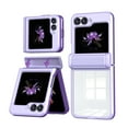 thumbnail image 1 of for Samsung Galaxy Z Flip 5 Case, Shockproof Rugged Samsung Galaxy Z Flip 5 Phone Case, Drop Protection Crystal Clear Back Case Clear for Samsung Galaxy Z Flip 5 5G, Purple, 1 of 5