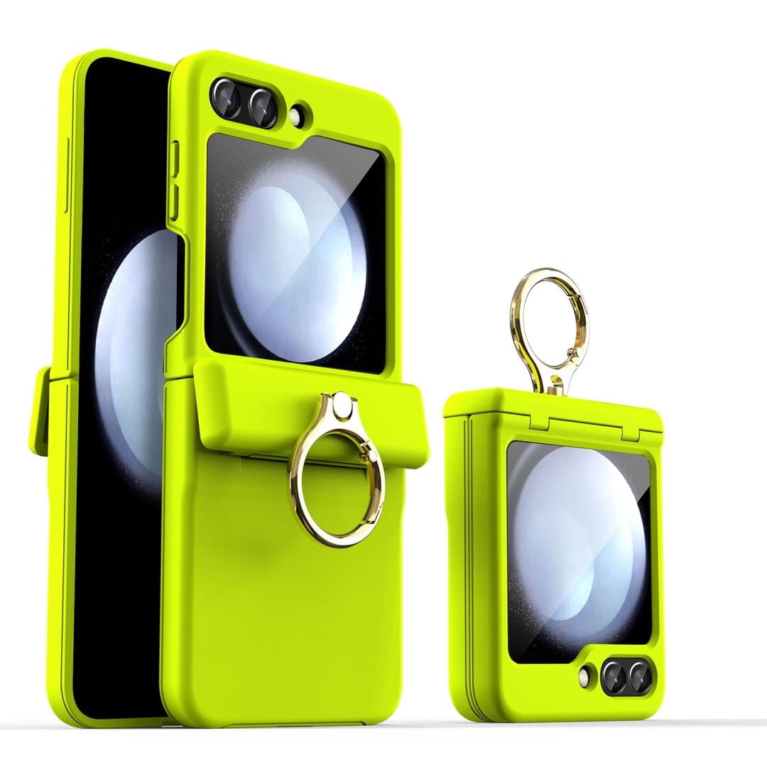 Samsung Galaxy Z Flip 5 Case with Screen Protector Hinge Protection & Ring Kickstand Shockproof