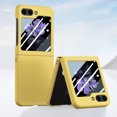 thumbnail image 1 of for Samsung Galaxy Z Flip 5 Phone Case, Luxury Ultra Slim Frosted Drop Protective Heavy Duty Shockproof Anti-falling Anti-fingerprint Case Cover for Samsung Galaxy Z Flip 5, Yellow, 1 of 9