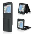 thumbnail image 1 of for Samsung Galaxy Z Flip 5 Wallet Case with Card Holder, Classic Business Style Premium PU Leather Protective Luxury Phone Case Men Women for Samsung Galaxy Z Flip 5,Black, 1 of 8