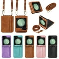 thumbnail image 1 of for Samsung Galaxy Z Flip 5 Wallet Case with Card Holder, Luxury PU Leather Protective Cover Removable Adjustable Shoulder Neck Strap Case for Samsung Galaxy Z Flip 5 Crossbody, Brown, 1 of 8
