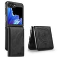 thumbnail image 1 of for Samsung Galaxy Z Flip 5 Wallet Case, Protective Magnetic Phone Cover Compatible with Mag-Safe & Support Car Mount, Luxury PU Leather Purse Case with Card Slots for Samsung Galaxy Z Flip 5, Black, 1 of 7