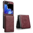 thumbnail image 1 of for Samsung Galaxy Z Flip 5 Wallet Case, Protective Magnetic Phone Cover Compatible with Mag-Safe & Support Car Mount, Luxury PU Leather Purse Case with Card Slots for Samsung Galaxy Z Flip 5, Winered, 1 of 7