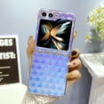 thumbnail image 1 of for Samsung Galaxy Z Flip 6 5G Case for Women, Cute 3D Holographic Laser Gradient Glitter Bling Sparkly Shiny Hard PC Shockproof Clear Slim Girls Protective Case for Galaxy Z Flip 6 5G, Blue, 1 of 7