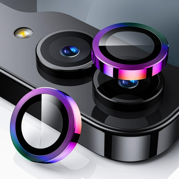 for Samsung Galaxy Z Flip 6 Camera Lens Protector, 9H Tempered Glass Camera Cover Screen Protector Metal Individual Ring for Samsung Galaxy Z Flip 6 5G, Multicolour