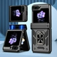 thumbnail image 1 of for Samsung Galaxy Z Flip 6 Case [Heavy Duty Protective][Camera Lens Cover][Hinge Protection][360°Ring Magnetic Kickstand] Rugged Shockproof 360 Full Protective Phone Cover,Black, 1 of 9