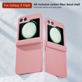 thumbnail image 1 of for Samsung Galaxy Z Flip 6 Case with Hinge Protection, Carbon Fiber Texture Slim Shockproof Durable Anti-Scratch Hard PC Protective Phone Cover Case for Samsung Galaxy Z Flip 6, Pink, 1 of 6