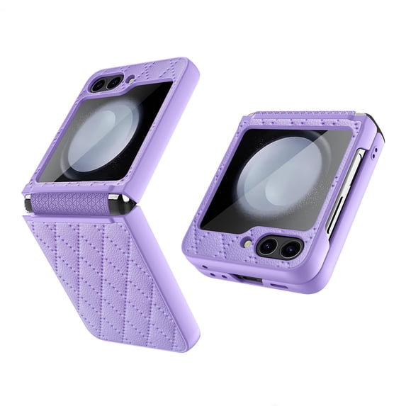 Samsung Galaxy Z Flip 6 Case with Hinge Protection, Full Protective Slim Cover Protective Body (PC) with Hinge Protector (TPU), Compatible with Samsung Galaxy Z Flip 6 5G, Purple