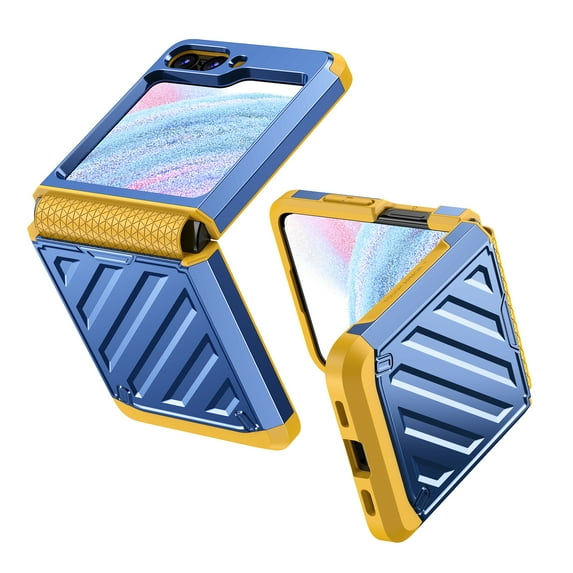 for Samsung Galaxy Z Flip 6 Case with Hinge Protection, Z Flip 6 Case Full Body Protection - Hard PC All-Inclusive Shockproof Case for Samsung Galaxy Z Flip 6 - Blue