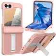 thumbnail image 1 of for Samsung Galaxy Z Flip 6 Case with Kickstand, [Hinge Protection Cover][Bulit-in Screen Protector] Military Grade Shockproof Phone Case for Samsung Galaxy Z Flip 6,Pink, 1 of 7
