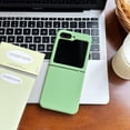 thumbnail image 1 of Samsung Galaxy Z Flip 6 Case Liquid Silicone, Slim Fit Premium Soft Silicone and PC Shockproof Phone Cover, Upgraded Camera Protection and Microfiber Lining Phone Case,Matchagreen, 1 of 9