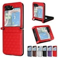 thumbnail image 1 of for Samsung Galaxy Z Flip 6 Case Luxury PU Leather Diamond Patterned Wallet Cover, Protective Phone Case Card Slots Pocket Comprehensive Protection Case for Samsung Galaxy Z Flip 6,Red, 1 of 13