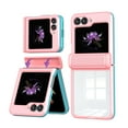 thumbnail image 1 of for Samsung Galaxy Z Flip 6 Case, Stylish Slim Crystal Clear PC Back + TPU Silicone Case Anti-fingerprint Shockproof Phone Cases for Samsung Galaxy Z Flip 6 5G, Pink, 1 of 5
