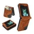 thumbnail image 1 of for Samsung Galaxy Z Flip 6 Case Wallet with Card Holder, for Women Men, Slim Fit Premium PU Leather Shockproof Protective Phone Cover for Samsung Galaxy Z Flip 6 5G, Brown, 1 of 6