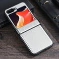 thumbnail image 1 of for Samsung Galaxy Z Flip 6 Classic Case, Z Flip 6 Case with Hinge Protection PU Leather + Hard PC Shell Ultra Thin Slim Durable Protective Phone Case for Samsung Galaxy Z Flip 6 5G, Silver, 1 of 9