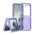 thumbnail image 1 of For Samsung Galaxy Z Flip 6 Phone Case, Matte Magnetic,Support for Magsafe,Lightweight & Slim,Translucent Frosted Shockproof Protective Rugged Scratch-Resistant Phone Case Cover,Purple, 1 of 6