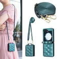 thumbnail image 1 of for Samsung Galaxy Z Flip 7 Case for Women Girls, PU Leather Slim Protective Cover with Wristband and Detachable Shoulder Strap, Elegant Shockproof Lightweight Phone Case Cover - Green, 1 of 11