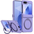 thumbnail image 1 of for Samsung Galaxy Z Flip 7 FE/Z Flip 6 Case Magnetic with Hinge Protection &Kickstand [Compatible with MagSafe],Magnetic Ring Stand Slim Phone Case Cover for Galaxy Z Flip 6 (Purple), 1 of 7