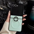 thumbnail image 1 of for Samsung Galaxy Z Flip 7 Magnetic Case with Hinge Protection, Military Grade Drop Protection, Ring Stand & Secure Ring, Shockproof Bumper Phone Cover for Samsung Galaxy Z Flip 7, Lightgreen, 1 of 8