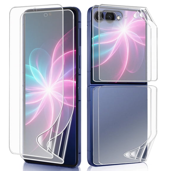 for Samsung Galaxy Z Flip 7 Matte Screen Protector - HD Clear Flexible TPU Protective Film [Not Tempered Glass],Anti-Glare & Anti-Fingerprint, Smooth as Silk [2 Sets]