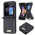 thumbnail image 1 of for Samsung Galaxy Z Flip 7 PU Leather Case, Elegant Shockproof Durable Ultra Slim Shock-resistance Protective Phone Case Cover for Men Women for Samsung Galaxy Z Flip 7, Black, 1 of 5