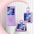 thumbnail image 1 of for Samsung Galaxy Z Flip 7 Phone Case, Protective Cover with Ring, Heavy Duty Shockproof Hard PC Case for Samsung Galaxy Z Flip 7 5G Wireless Charging Ultra-thin, Purple, 1 of 9