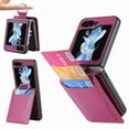 thumbnail image 1 of for Samsung Galaxy Z Flip 7 Wallet Case with Back Magnetic Clasp Credit Card Slots RFID Blocking for Women Men Lichee Pattern PU Leather Finger Ring Holder Shockproof Phone Case, Purple, 1 of 10