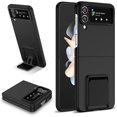 thumbnail image 1 of for Samsung Galaxy Z Flip4 5G Case, Armour Rugged Silicone TPU Bumper Tough PC Cover Galaxy Z Flip 4 with Kickstand, Military Shockproof Phone Case for Samsung Z Flip4 Black, 1 of 12
