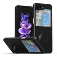 thumbnail image 1 of for Samsung Galaxy Z Flip5 5G 2023 Case,Slim Liquid Silicone Couple Ring Kickstand Soft Anti-Scratch Microfiber Lining Protection Bumper Case for Galaxy Z Flip5 (Black), 1 of 8